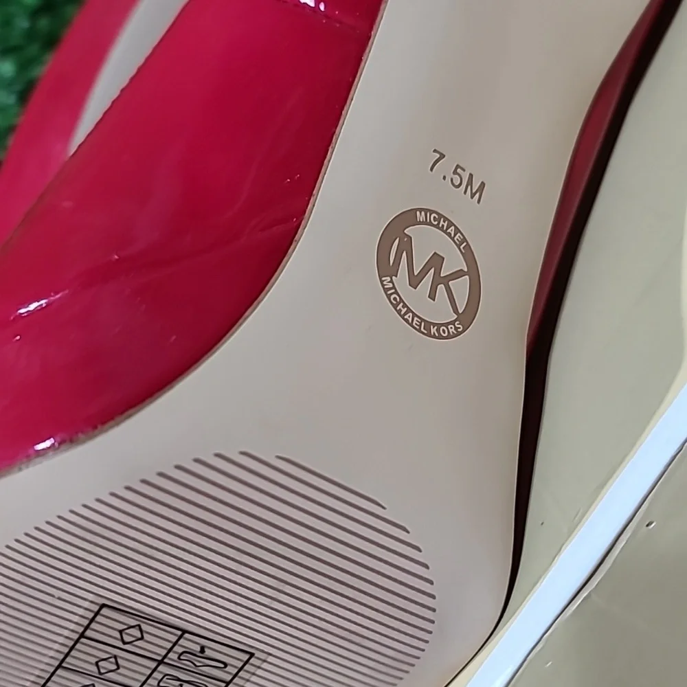 Michael Kors Chantal Platform Pump Crimson 7.5 M New - Picture 6 of 8